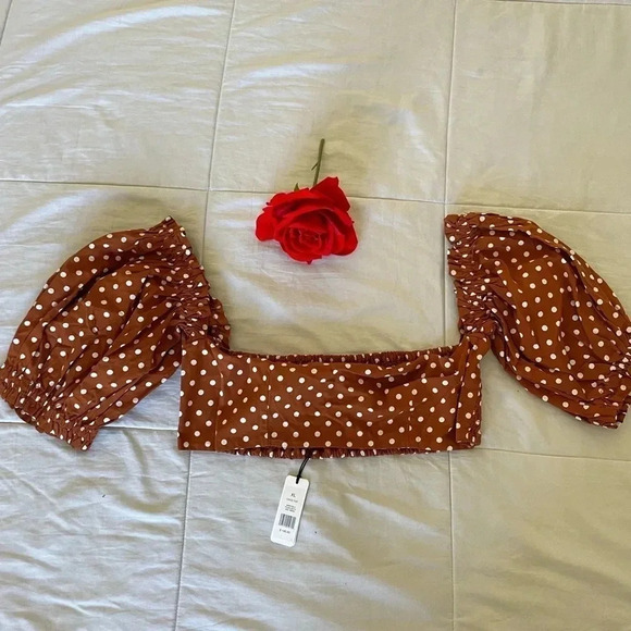 WeWoreWhat Coco polka dot crop top - Picture 4 of 14